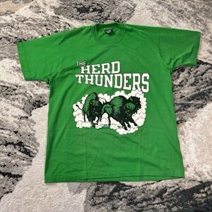 Vintage 80s Marshall University Thundering Herd XL Screen Stars Single Stitch